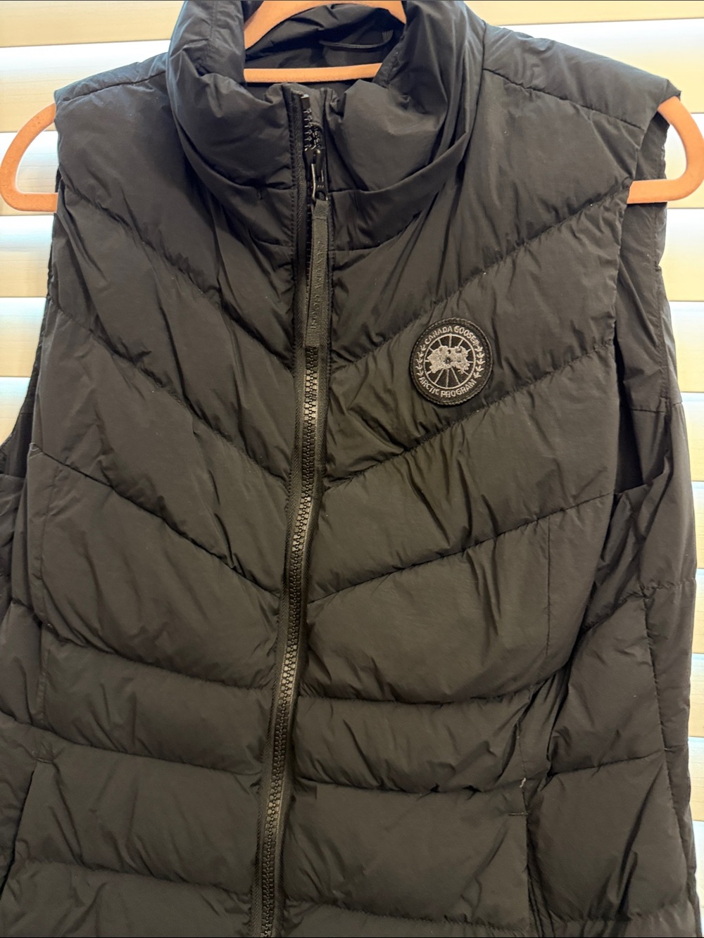 Canada Goose Black Quilted Down Vest - Women's Sleeveless Puffer - Picture 2 of 7